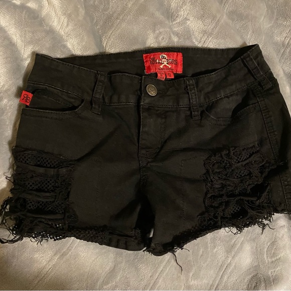 Royal Bones distressed shorts, size 0 - Picture 2 of 6